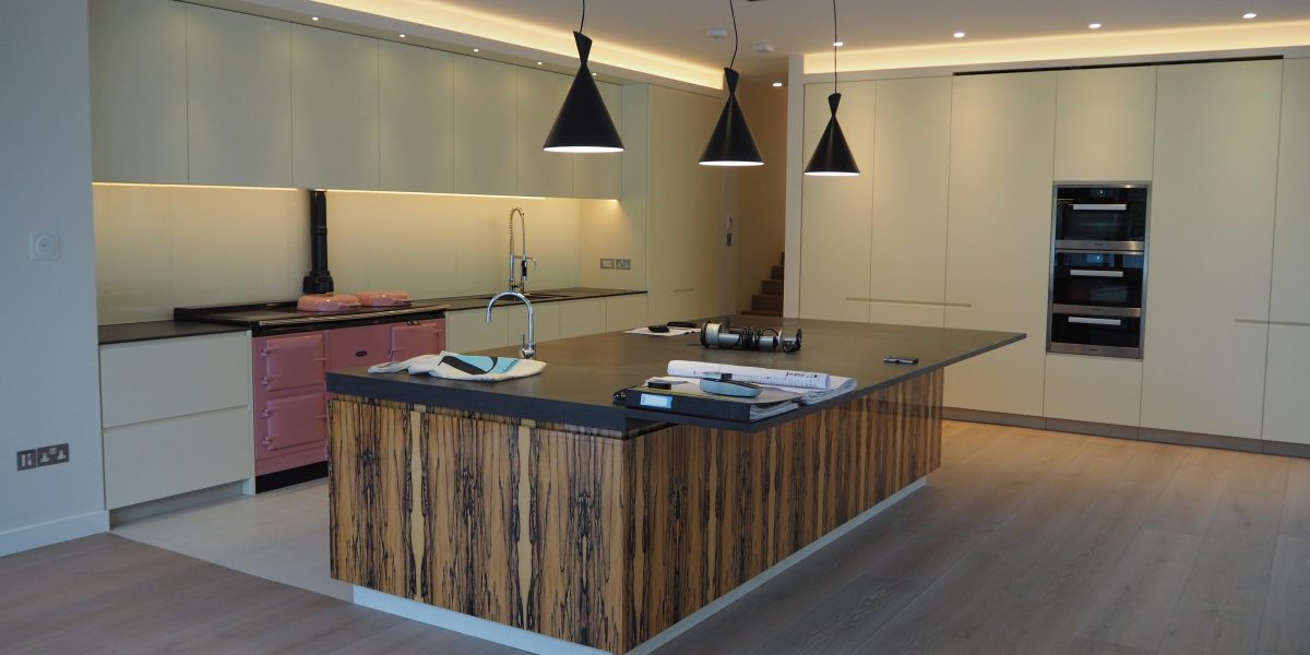 Engineered European rustic A oak floor installed throughout house in Bishops Park Fulham