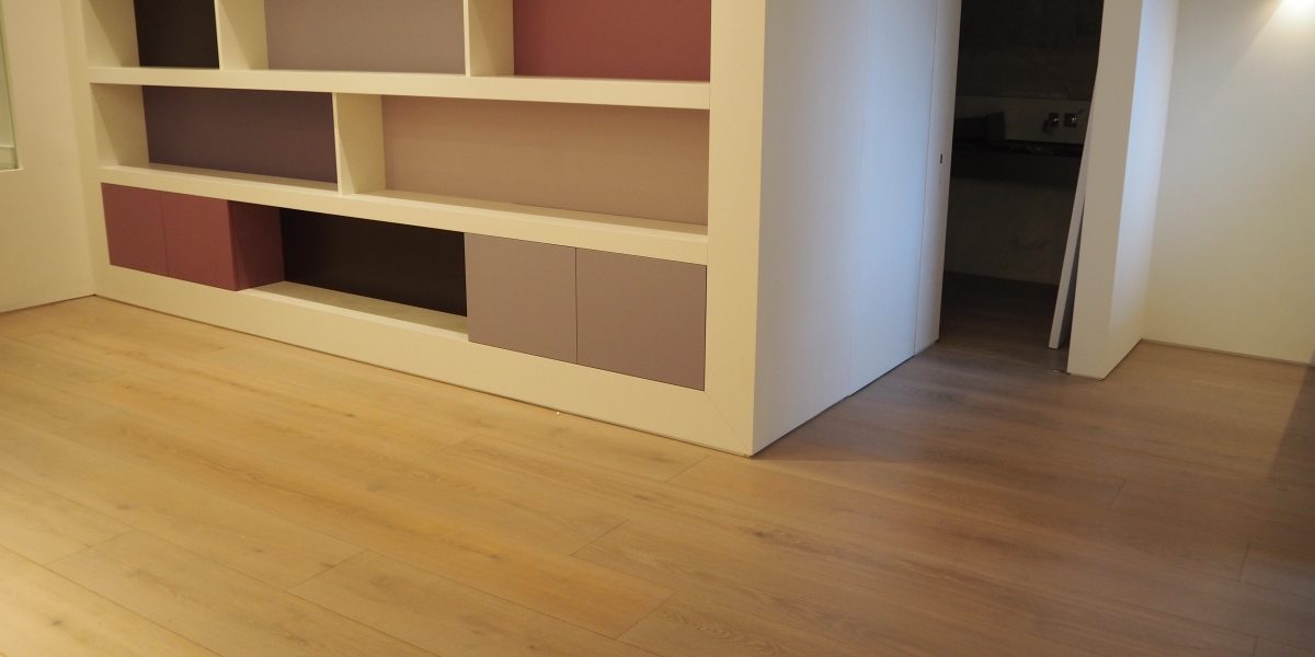 Engineered European rustic A oak floor installed throughout house in Bishops Park Fulham