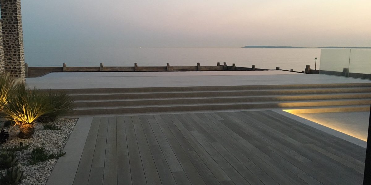 European rustic AB oak installed in beachside house